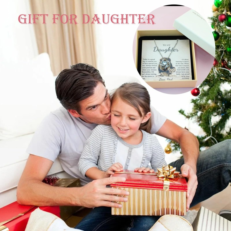 LANWLOSI To My Daughter Necklace from Dad Love Knot Necklace