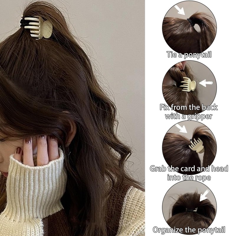 Small Claw Clips for Thin/Medium Thick Hair,12Pcs 1.5 Inch Mini