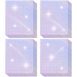 JYYBN Fotos Bling Bling Decoración, Transparente 60 Piezas Hojas para Laminado en Frio Glitter, Hoja para Laminar en Frio Autoadhesivo, 21×29.7cm, No Necesita Máquina