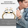 WP WEPICK Gold Bracelets for Men 18K Gold Plated Franco