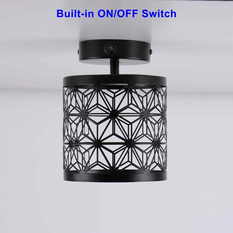 Volcode RV Ceiling Light 12V Flush Mount - Star Design