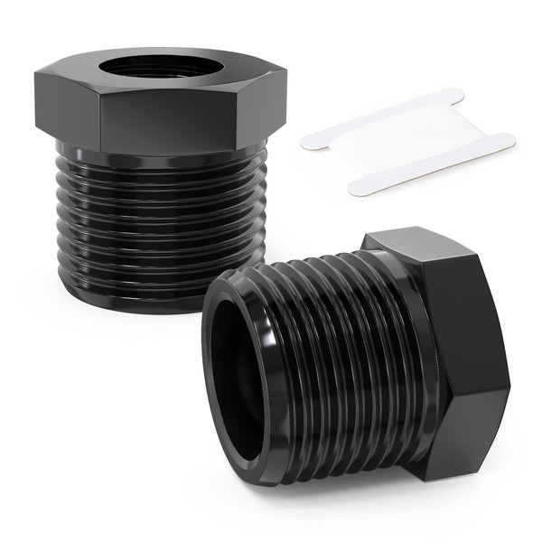 GASHER 2Pcs Aluminum Hex Bushing 1/2" NPT Male x 1/4"
