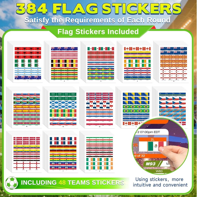2026 World Soccer Tournament Extra Large Schedule Poster Set (43"