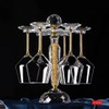 Elegant Desktop Crystal Glass Stemware Rack/Rotate 8 Wine Glass Storage