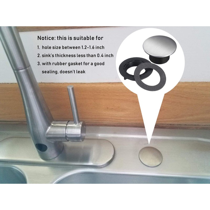 Onwon 2 Pieces Kitchen Faucet Hole Cover Sink Tap Hole