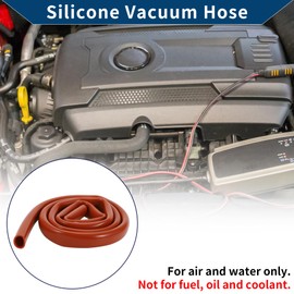 Hihaha Silikon-Vakuumschlauch Automobil-Vakuumschlauch Hochtemperatur 6,6 Fuß 13/16" 20mm ID 2,5mm Dicke 1 Stück Rot