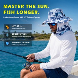TOP-EX Cooling UPF 50 XXL Sun Hats for Big Heads Men with Neck Cover Wide Brim Summer UV Protection Hiking Safari Hat Waterproof Fishing Boonie Hat Breathable Sunhat for Outdoor Gardening Khaki M/L