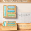 Speclux Bamboo Food Bag Organizer for Kitchen Drawer, a bamboo