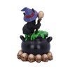 Nemesis Now Spook Witches Familiar Black Cat and Bubbling Cauldron
