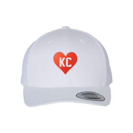 Go All Out Adjustable White Structured Trucker Kansas City KC Heart Structured Trucker Cap