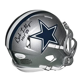 Bob Lilly Autographed Dallas Cowboys Mini Speed Helmet - Hand Signed & JSA Authenticated
