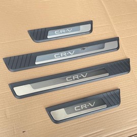 4 protectores de umbral de puerta para CR-V 2023-2026, protectores de entrada de puerta de acero inoxidable CRV, marcos de protección contra arañazos (plateado)