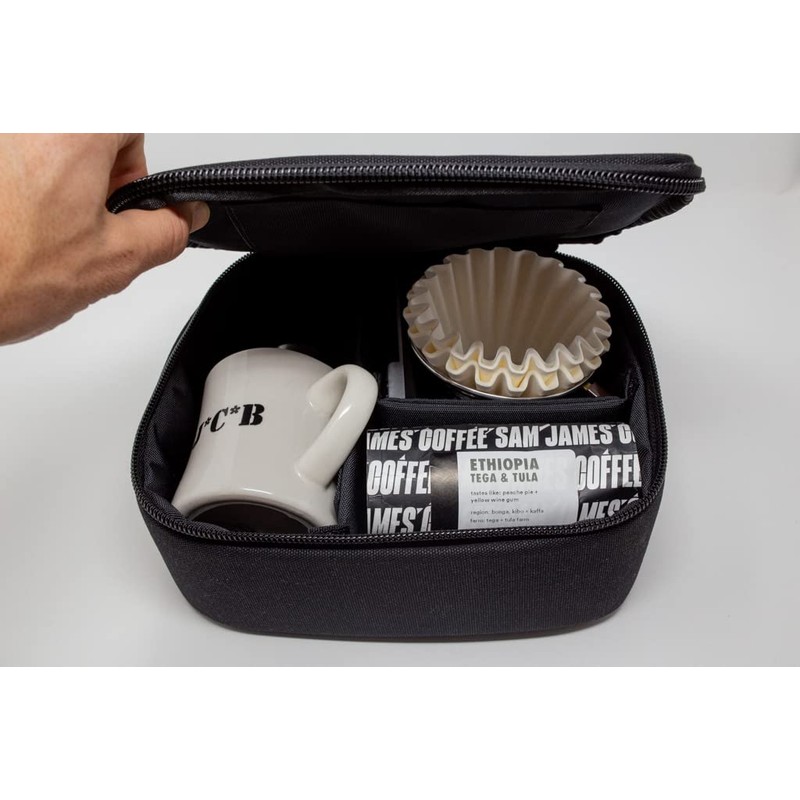 Basal Coffee Traveller Kit for AeroPress/Drip/v60/Kalita/Pour Over Equipment (Black)