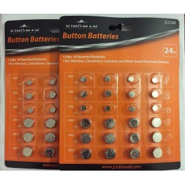 kingman 2 Of 24 PCS of Assorted Batteries, Super Alkaline Set,Watch,Calc