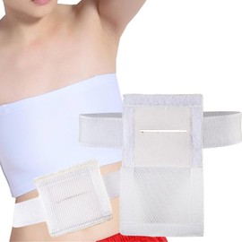 Breathable Feeding Tube Belt, Concealment and Comfortable Gastrostomy G Tube Accessories, Peritoneal Dialysis Belt with Mesh Sponge Pad Black Pd Belts Dialysis for Men Women Adults (White,S)