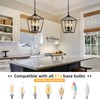 4 Light Chandelier, Industrial Ceiling Light Black Lantern Light Fixtures