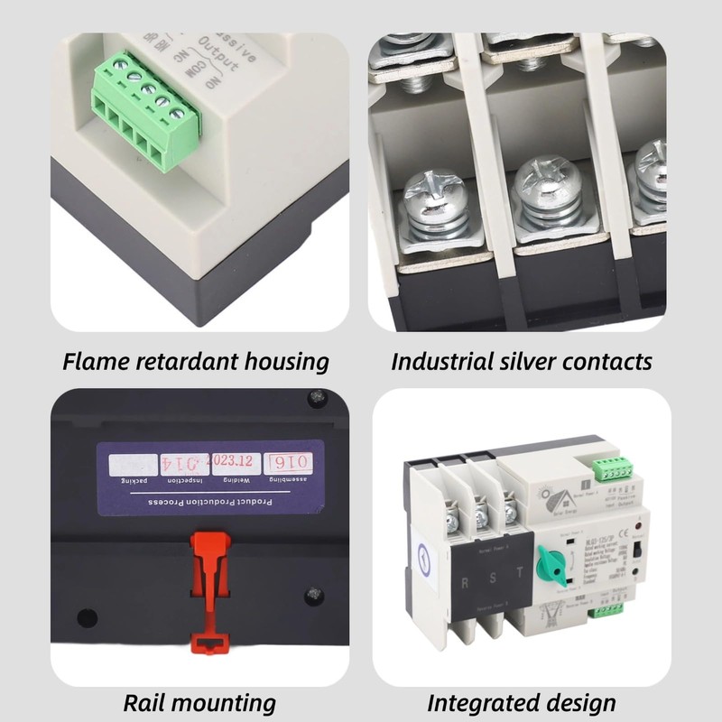 3P 110VPower Automatic Transfer Switch 63A Din Rail Type Mini