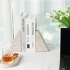 Marble Bookends for Heavy Books, Decorative Book Ends for Shelves,