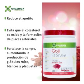 Bajar De Peso, Non Lipo Fit Shake Bayas De Goji- 580 G