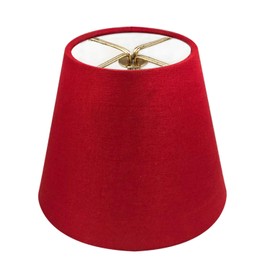 Royal Designs, Inc. Clip On Chandelier Shade CS-1103-6RED, Red Fabric, 4 x 6 x 5.5