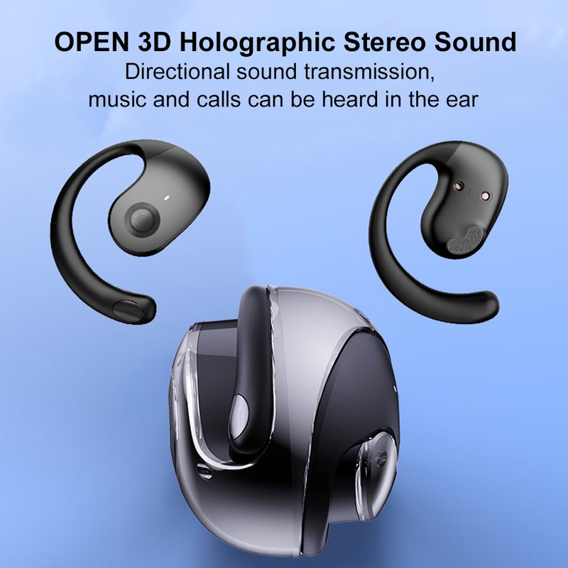 Wireless Earbuds OWS Stereo Sound BT5.4 Earphone IPX5 Waterproof Ergonomic