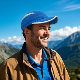 Croogo Quick Drying Baseball Cap Sun Hat Sport Lightweight Breathable Hat Solid Color Outdoor Hat,Blue-BSSC2552