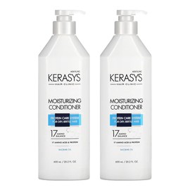 Kerasys Hair Clinic Protein Care System for Dry Brittle Hair Baobab Oil MOISTURIZING 20.2 fl oz / 600 ml (Conditioner 2-Pack)