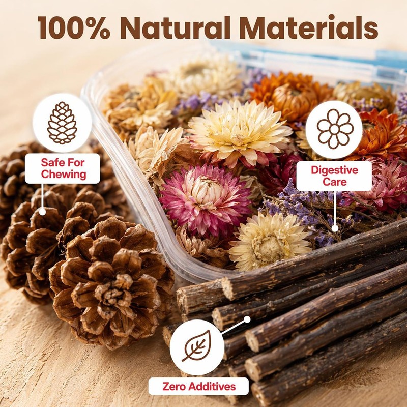 XXYOUPIN Natural Pet Nest Decorations for Small Pets, Hamster &