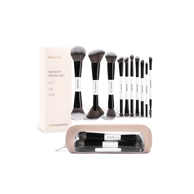 MAANGE Set de Brochas de Maquillaje, 10PCS Brochas para Maquillaje