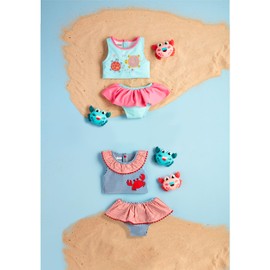 Mud Pie Unisex Kid's Standard Girls Seersucker Crab 2Pc Swimsuit