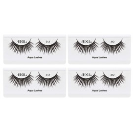Ardell Aqua False Strip Lashes 342, Reusable, Water Activated, No Lash Glue Required, 4 Pack