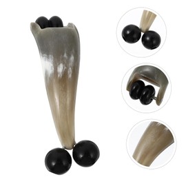 Baluue 3pcs Horn Massage Wheel for Muscle Relief Natural Ox Horn Body Massager Compact Portable Massage Roller for Home and Travel Enhances Blood Circulation and Relaxation