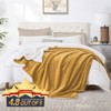 Walensee Sherpa Fleece Blanket (Twin Size 60”x80” Honey Gold) Plush