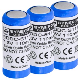 Synergy Digital Dog Collar Batteries, Compatible with Dogwatch Freedom Fence Dog Collar, (Silver Oxide, 7.5V, 110mAh), Pack Includes: 3 x SDDC-S1114 Batteries