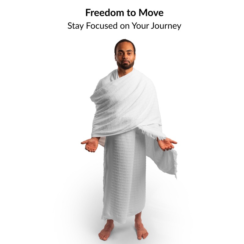 vereeo Premium Men's Ihram Set for Hajj & Umrah -