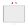 Projection Screen, 4:3 60-100 Inch Portable Foldable Non-crease Projector Curtain