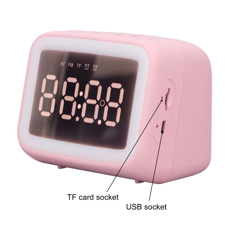 Alarm Clock Radio TF Card Music Player LED Night Light