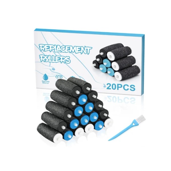 20Pcs Pedi Replacement Rollers Compatible with Amope Pedi Perfect Refills