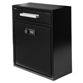 xhlokk Combination Lock Wall-Mount Mailbox, Morden Metal Mailboxes for Outside, Security Drop Box with Lock, Large Capacity Mounted Mailbox, Heavy Duty Thickened Mailbox