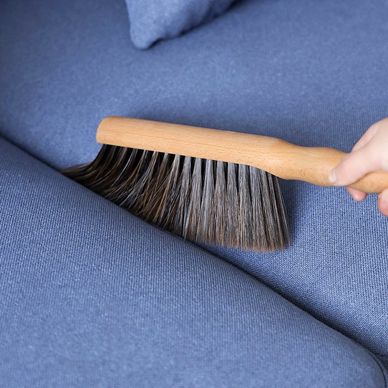 Dust Brush, 30cm Wooden Handle Soft Bristles Cleaning Brush for