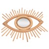 Nordic Makeup Mirror Rattan Woven Eye Shape Wall Hanging Mirror