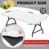 Boao 12 Pcs Plastic Table Cloths Disposable for Parties Picnic