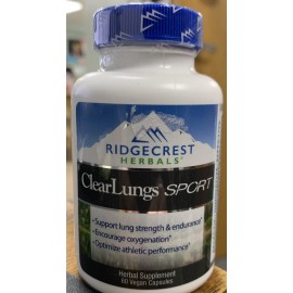 Ridgecrest Herbals ClearLungs Sport Oxygen Intake Lung Support 60 Capsules 8/26^