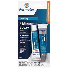 Permatex 84201-12PK PermaPoxy 5-Minute General Purpose Epoxy - Two 0.6 oz. Tubes, (Pack of 12)