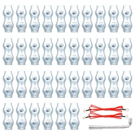 Heavy Duty M5 Poly Rope Connectors Wires Splicer Galvanized Steel Connector Kit,Electric Fence Rope Connection (36)