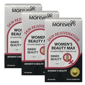 모에버 우먼 뷰티 맥스 콜라겐 히알루론산 60캡슐 3개 Moever Woman Beauty Max Collagen Hyaluronic Acid 60 Capsules 3 Pack