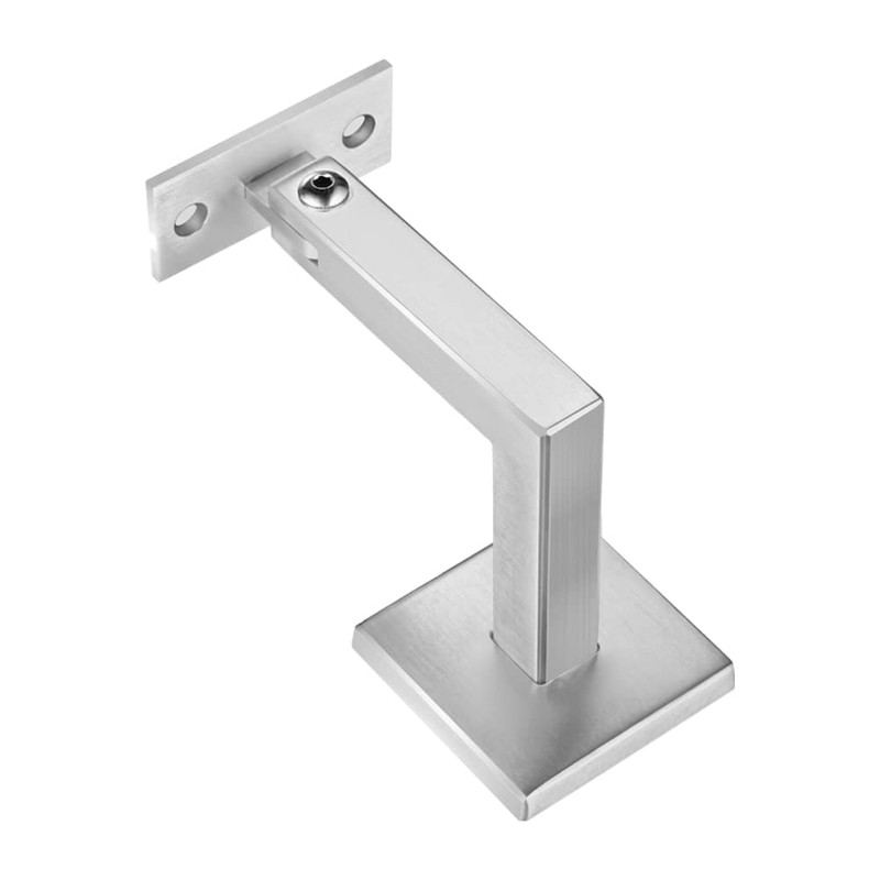 2 x 304 Stainless Adjustable Handrail Brackets, Heavy Duty Wall
