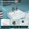 Wall Mount Bathroom Sink - Funmier 20x16 Inch Wall Mount