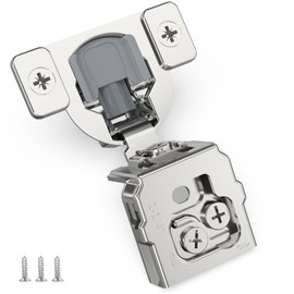 Chibery 2 Pack 1-1/4" Overlay 3D Soft Close Concealed Hinge for Face Frame Door, Self Closing Hinges, 105° Smooth Slow Close Quite, Hidden Stainless Steel Hinge for Kitchen Cabinet Door, Satin Nickel
