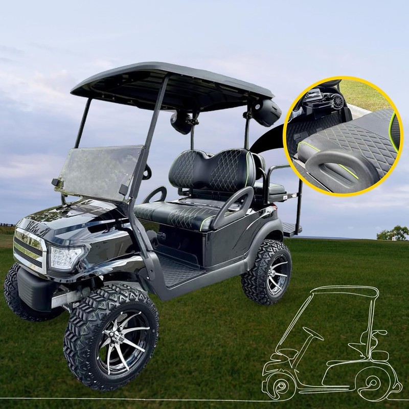 Club CAR Precedent Front Golf Cart Seat Covers Diamond Stitching